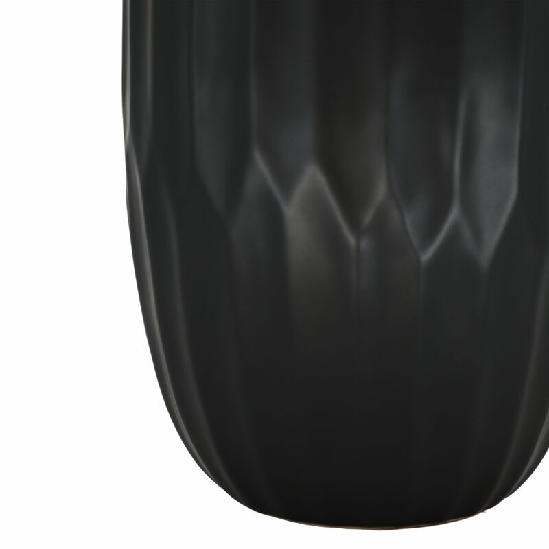 Ceramic 16" Vase, Black image number 3