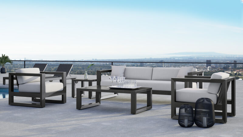 Redondo Club Chair in Cast Silver, No Welt