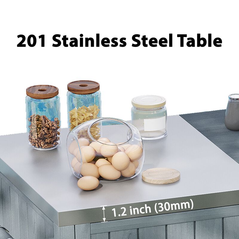 Merax Outdoor Kitchen Island for Big Green Egg Grills