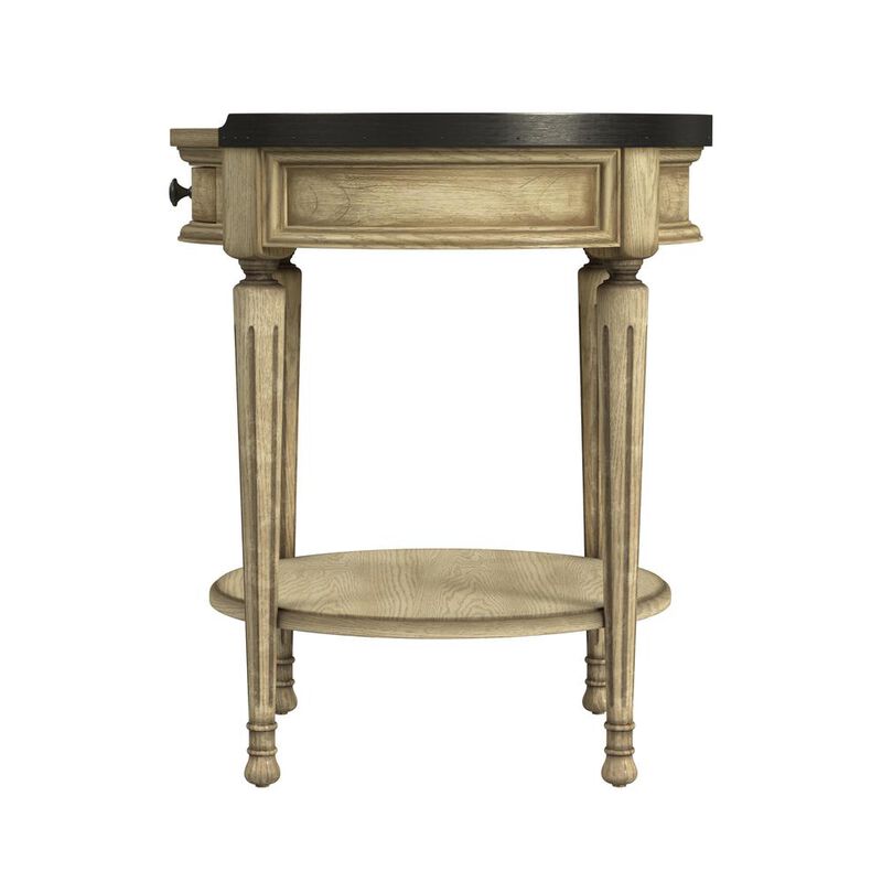 Butler Specialty Sampson Side Table with Storage, Beige
