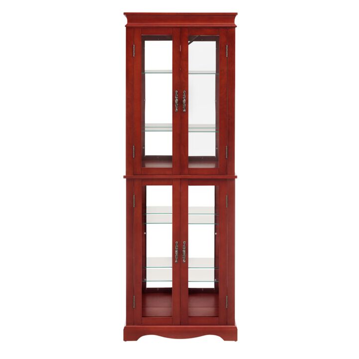 Doblik Lighted Glass Curio Display Cabinet