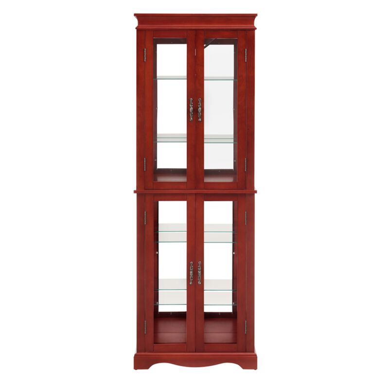 Doblik Lighted Glass Curio Display Cabinet image number 0
