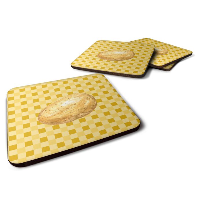 Caroline's Treasures Potato on Basketweave Decorative coasters, 3.5, Multicolor