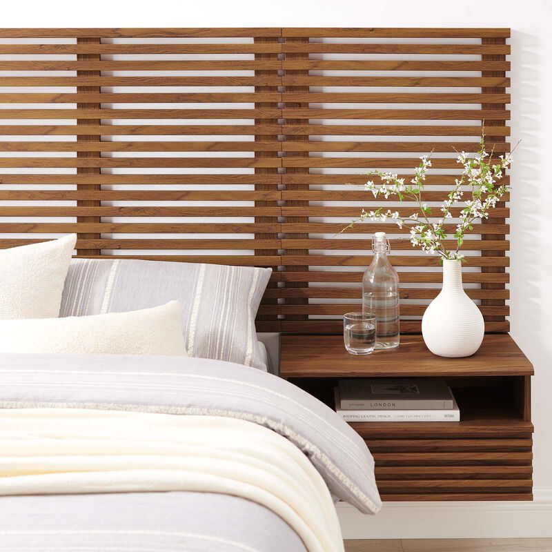 Modway - Render Wall Mount Twin Headboard and Modern Nightstands image number 6
