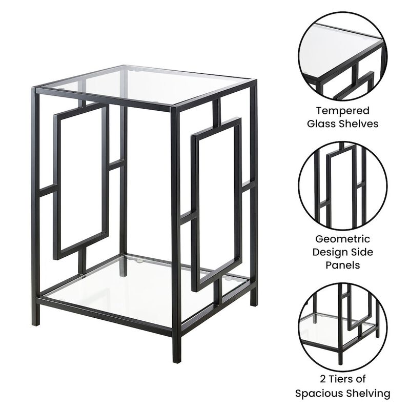 Convenience Concepts Town Square Metal End Table with Shelf