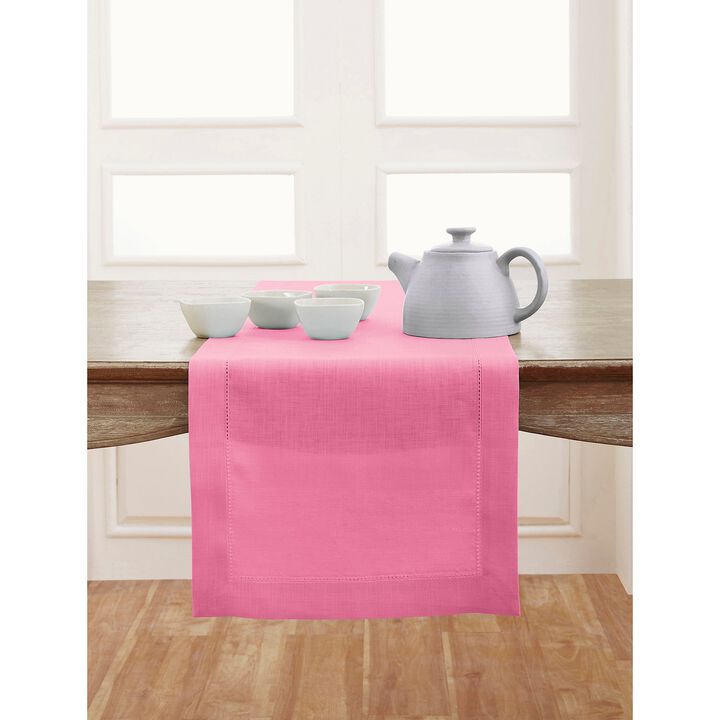 Linen Table Runner - Classic Hemstitch