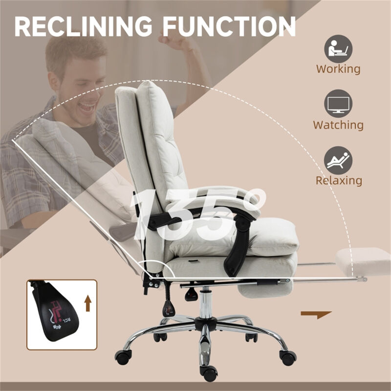 Ergonomic Office Chair with Built-in Massage Function – Comfortable and Adjustable Desk Chair