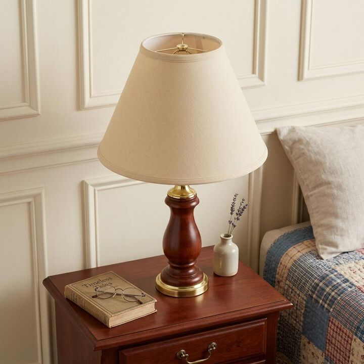 HomeRoots Beige Linen Cone Lamp Shade