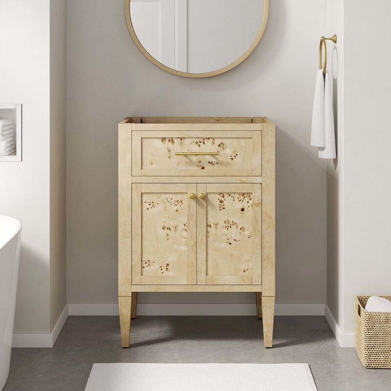Modway Elysian 24 Wood Bathroom Vanity Cabinet (Sink Basin Not Included)