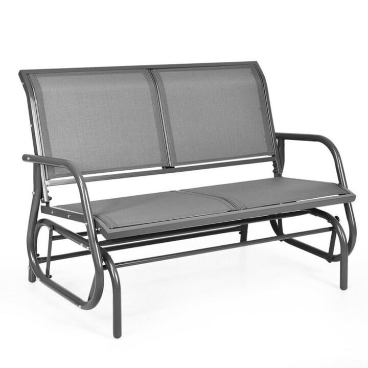 Hivvago Swing Glider Chair 48 Inch Loveseat Rocker Lounge Backyard