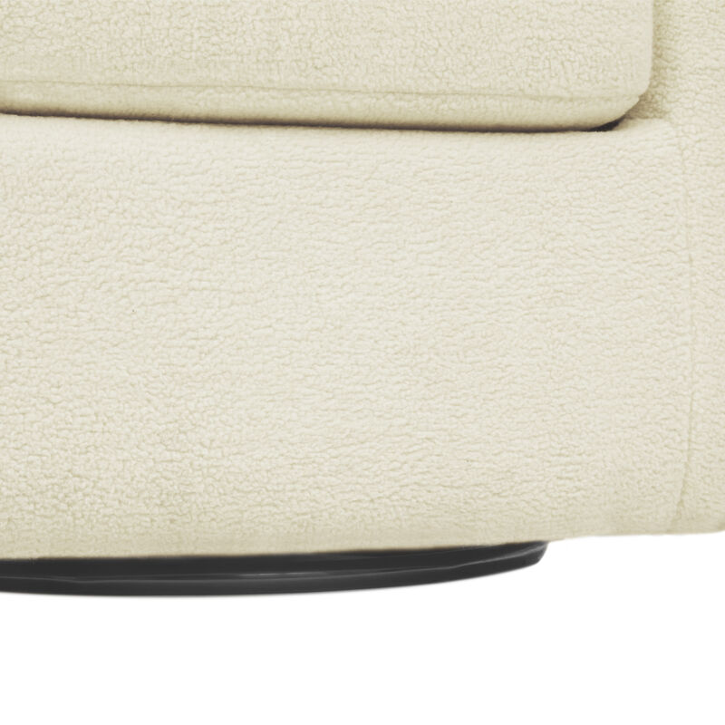 Teamson home - Monroe faux shearing 28.75" Swivel Tub Chair image number 3