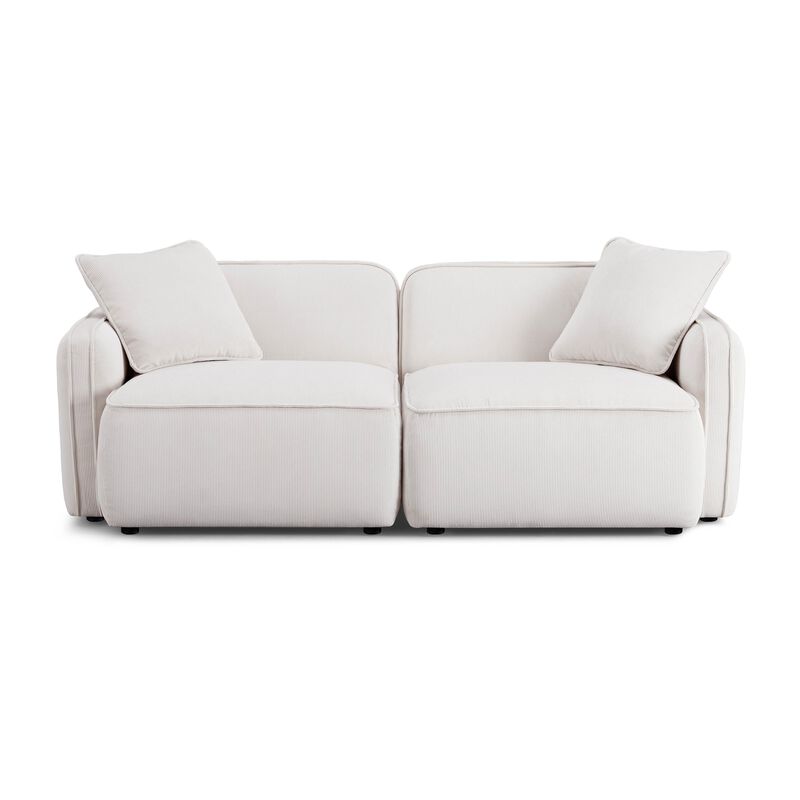 Travie Performance Corduroy Velvet Modular Loveseat image number 1