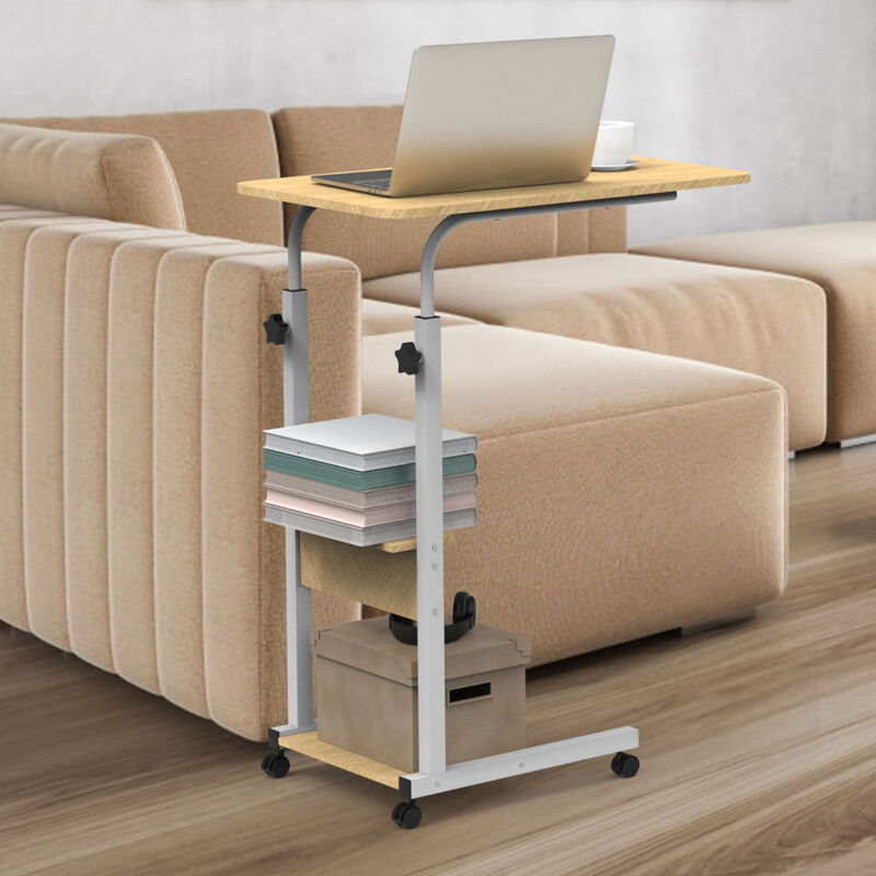 Adjustable C-Shaped Laptop and Side Table for Living Room