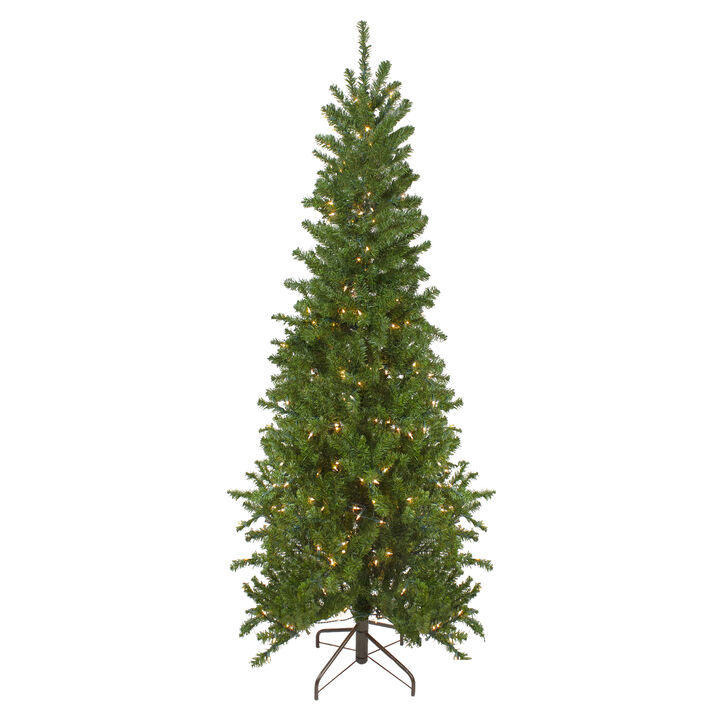 6.5' Pre-Lit Canadian Pine Artificial Pencil Christmas Tree - Clear Lights