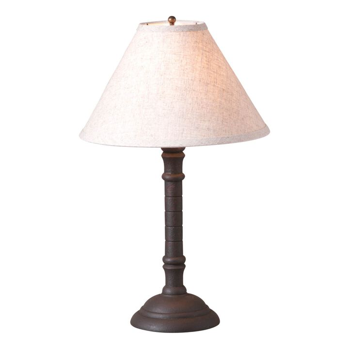 Irvin's Country Tinware Gatlin Lamp In Hartford Black With Shade