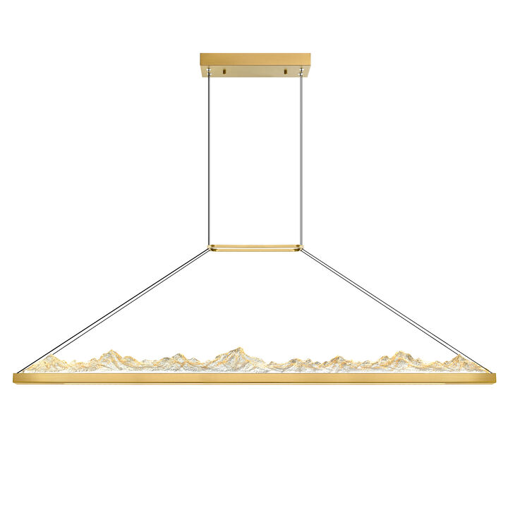 Himalayas Integrated LED Brass Island/Pool Table Light