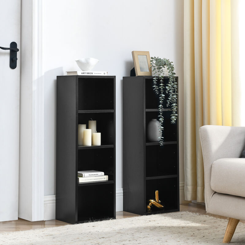GOODSILO 8-Tier Media Tower Rack with Adjustable Shelves, Slim CD DVD Storage Cabinet image number 9