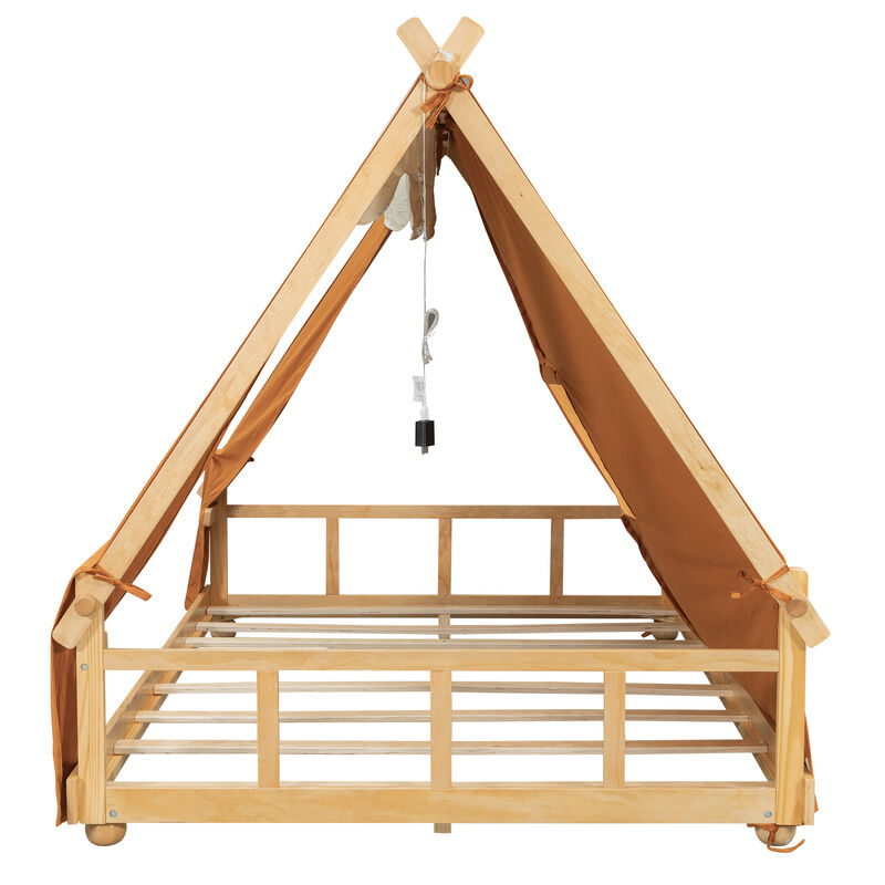 Pikfen Kids Tent House Bed Frame image number 4