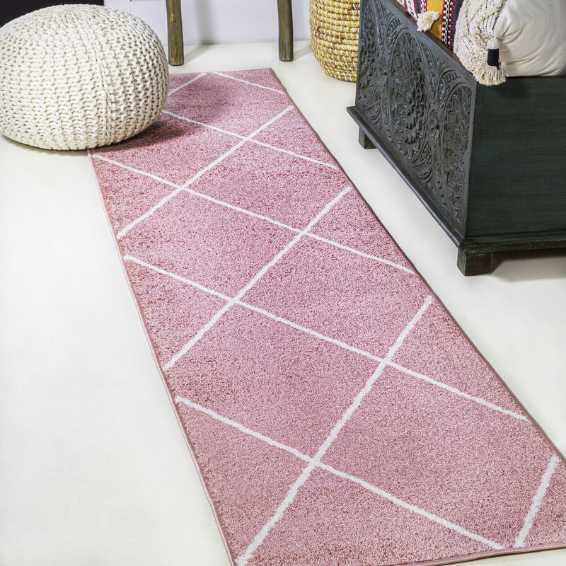 Cole Minimalist Diamond Trellis Area Rug