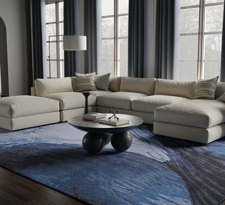 Kawai 8983F Blue/Gray 4' x 6' Rug