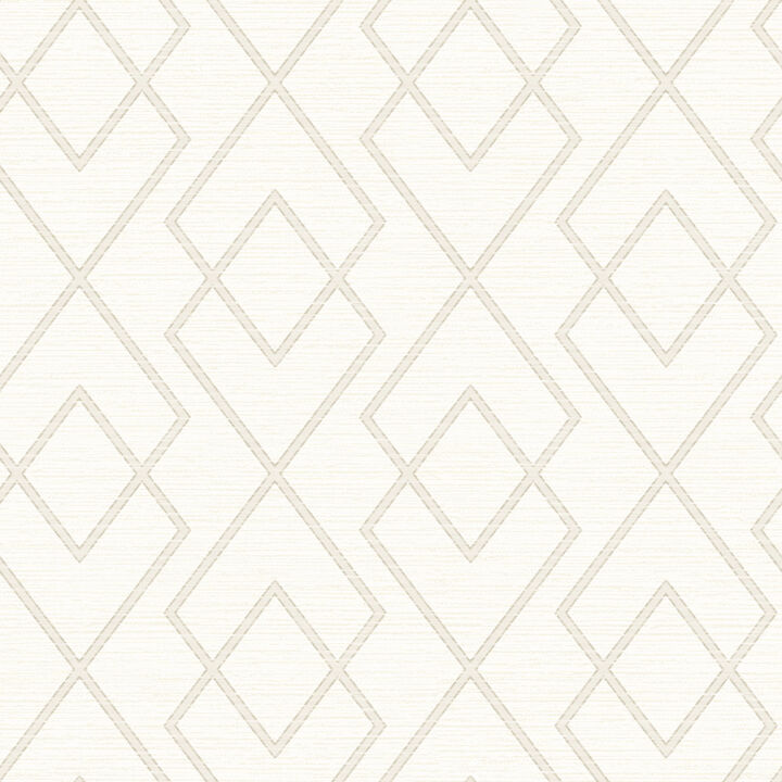 Blaze Taupe Trellis Wallpaper