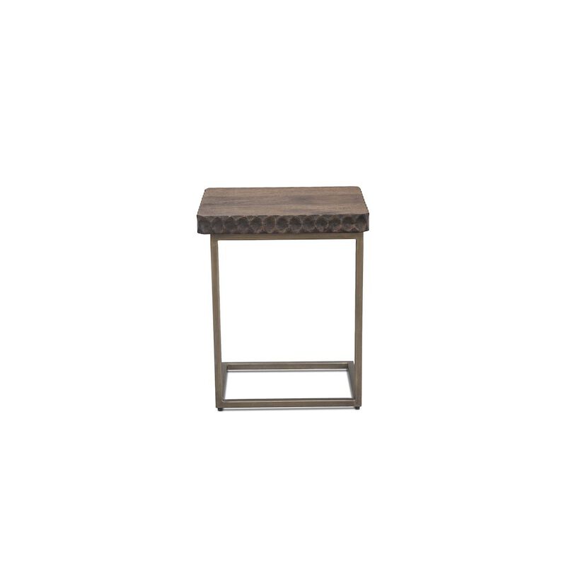 World Interiors Vallarta Side Table in Mango Wood with Two Tone Finish image number 5