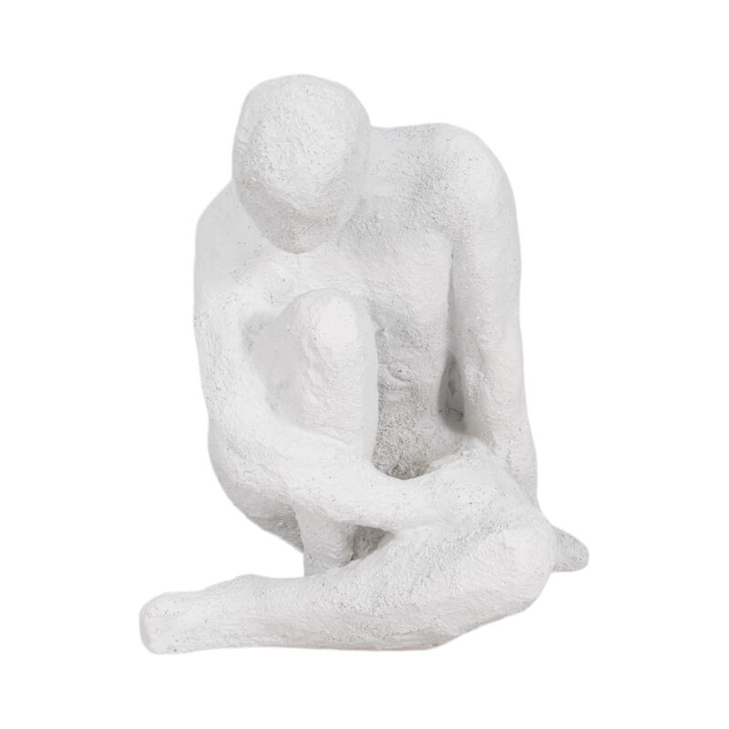 7" Contemplating Figure Rough Texture, White image number 2