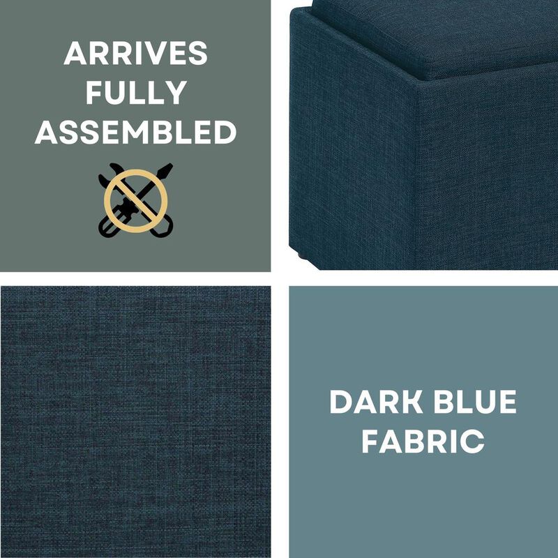 Convience Concept, Inc. Designs4Comfort Accent Storage Ottoman with Reversible Tray