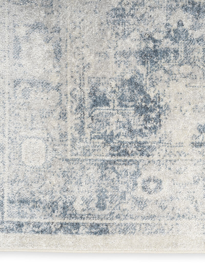 Astra Machine Washable ASW11 Blue/Ivory 6'7" x 9' Rug