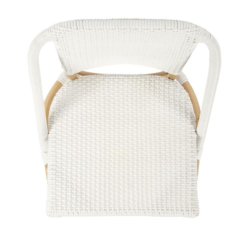 Butler Specialty Tenor & Rattan Side Chair, White