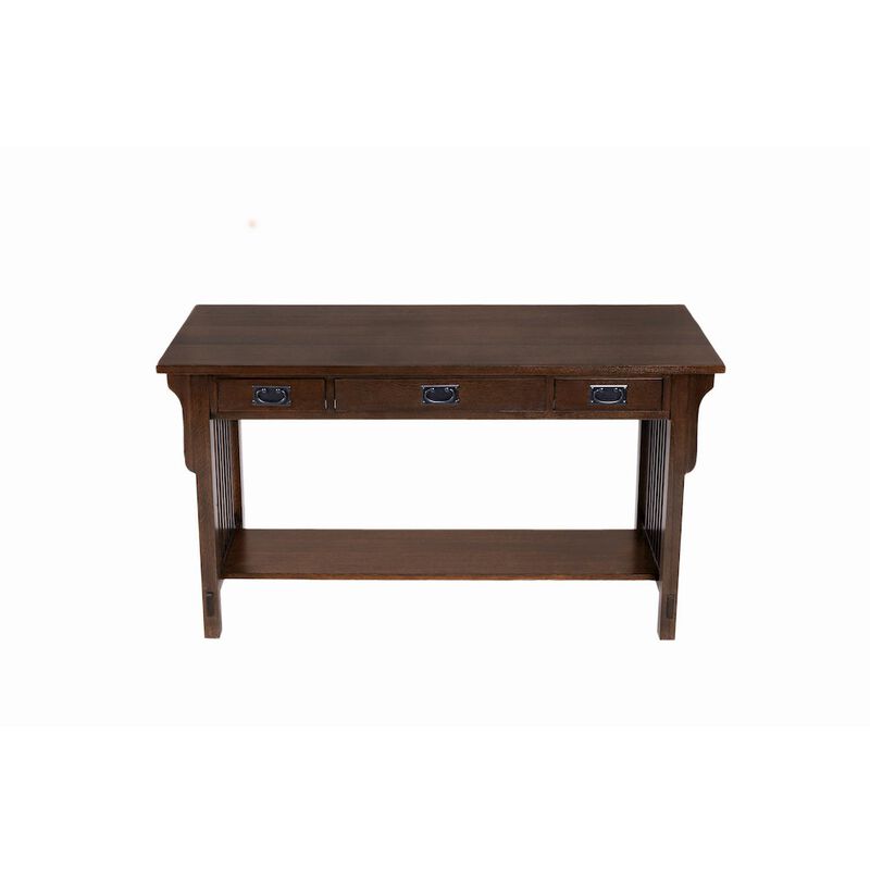 Crafters and Weavers Mission 3 Drawer Crofter Style Console Table - Walnut