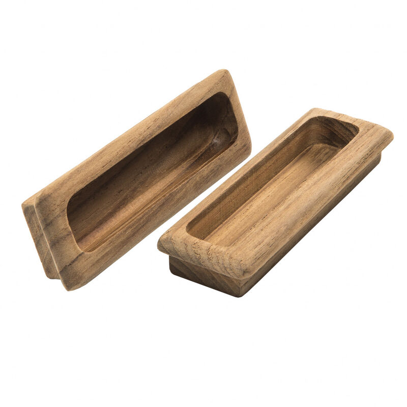 HomeRoots Set of Two Brown Teak Wood Drawer Pull Knobs image number 5