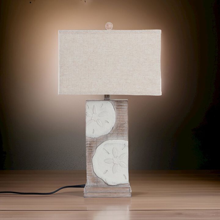 Lux Lighting Sand Dollar 30 Poly Table Lamp, (Set of 2)