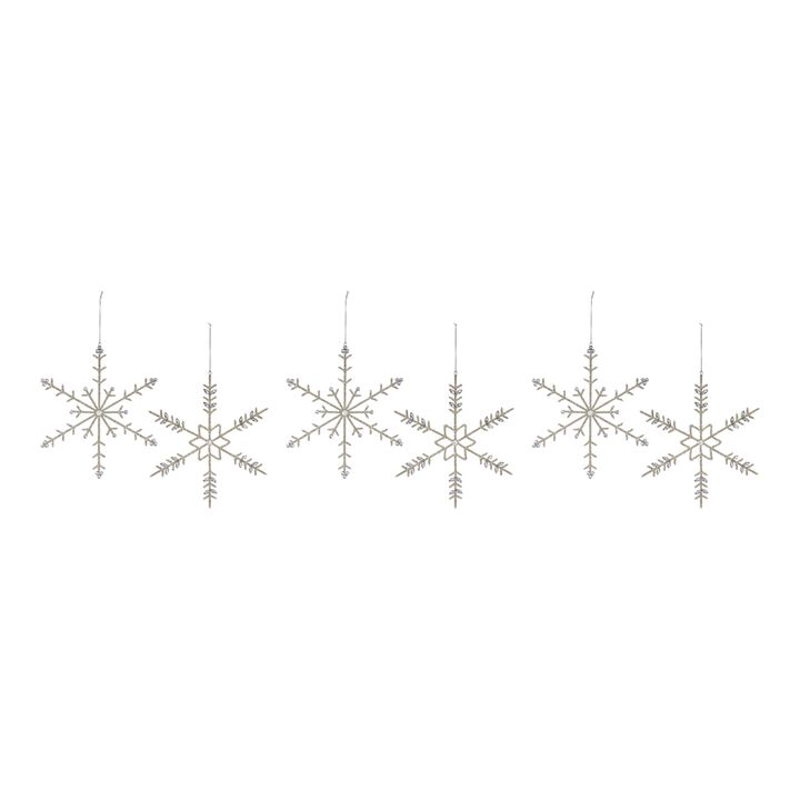 Jewel Metal Snowflake Ornament (Set of 6)