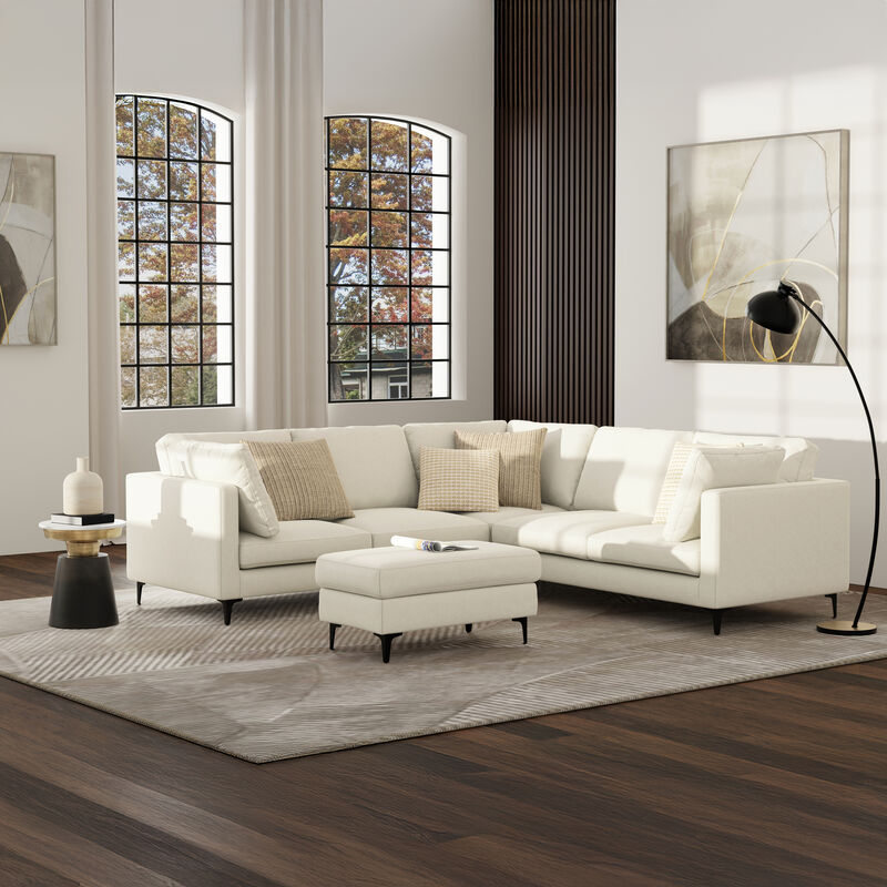 Simpli Home Ava Mid Century Ottoman image number 2