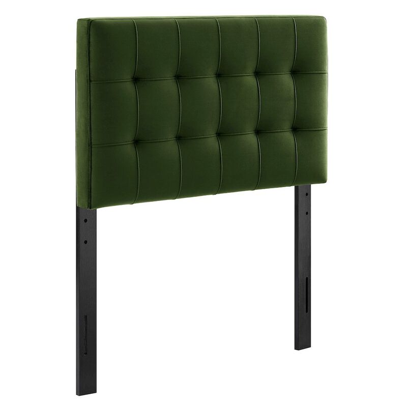 Lily Stain-Resistant Performance Velvet Twin Size Headboard image number 0