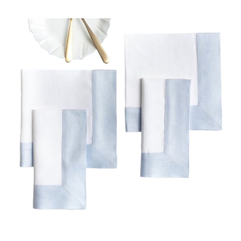 Solino Home 100% Pure Linen Dinner Napkins 20 x 20 Inch Set of 4 - Contempo