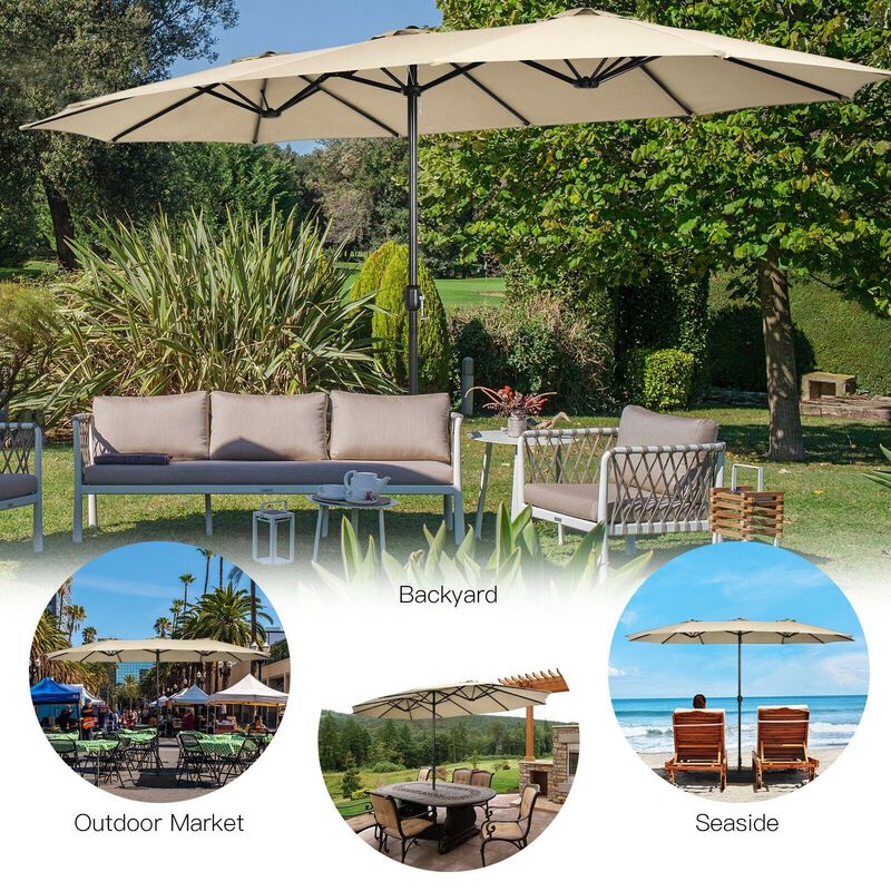 7 1 2 burgundy patio umbrella Northlight 7.5' Outdoor Patio Market Umbrella with Hand Crank