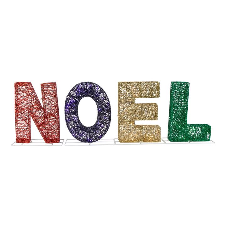 Northlight  46 in. LED Lighted Traditional Colored Noel Outdoor Christmas Decoration