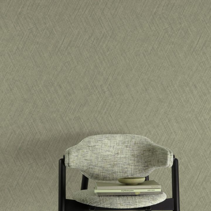 Textured Vibes Textile Plain Green Wallpaper A78306