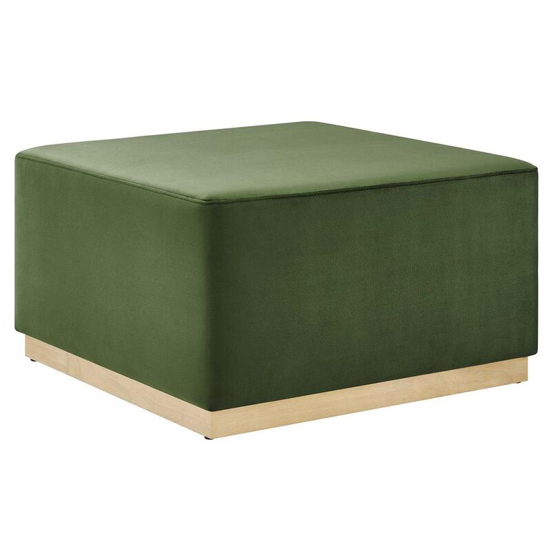 Modway Tilden Large 28 Square Performance Velvet Upholstered Ottoman