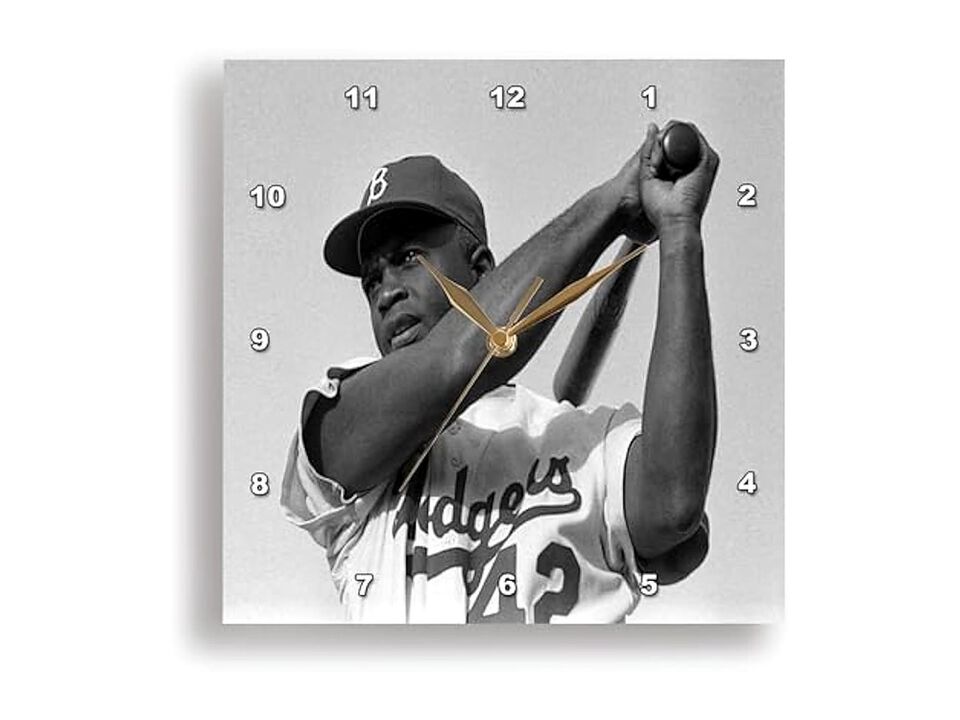 Jackie Brooklyn Dodgers Wall Clock 15 Inch Home Decor