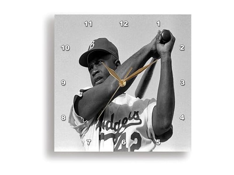 Jackie Brooklyn Dodgers Wall Clock 15 Inch Home Decor image number 1