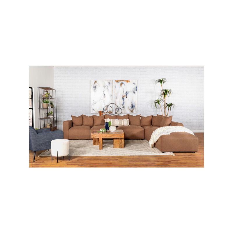 Coaster Co. of America Jennifer Upholstered Armless Chair Terracotta image number 2