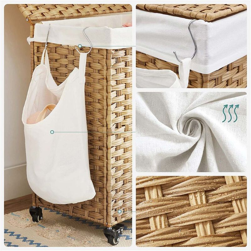 BreeBe Laundry Hamper with Removable Bag