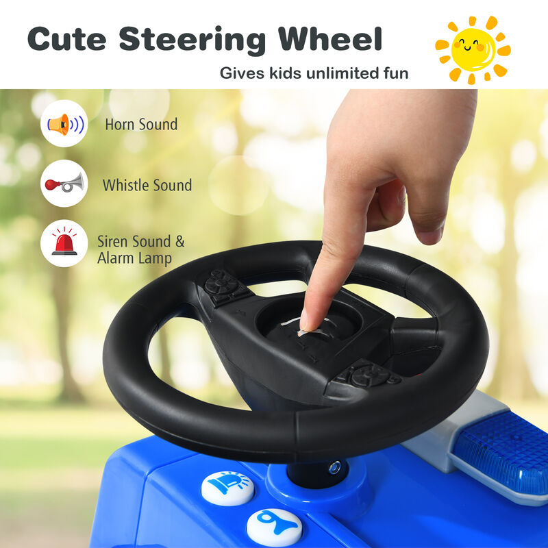 Kids Push Ride-On Car with Sliding Seat Design and Steering Wheel image number 6