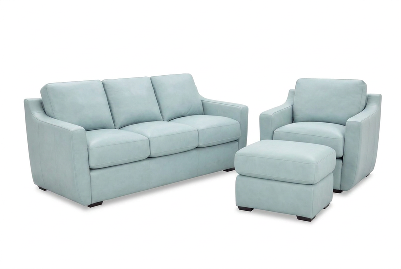 Ajax Aqua Sofa, Chair & Ottoman image number 0