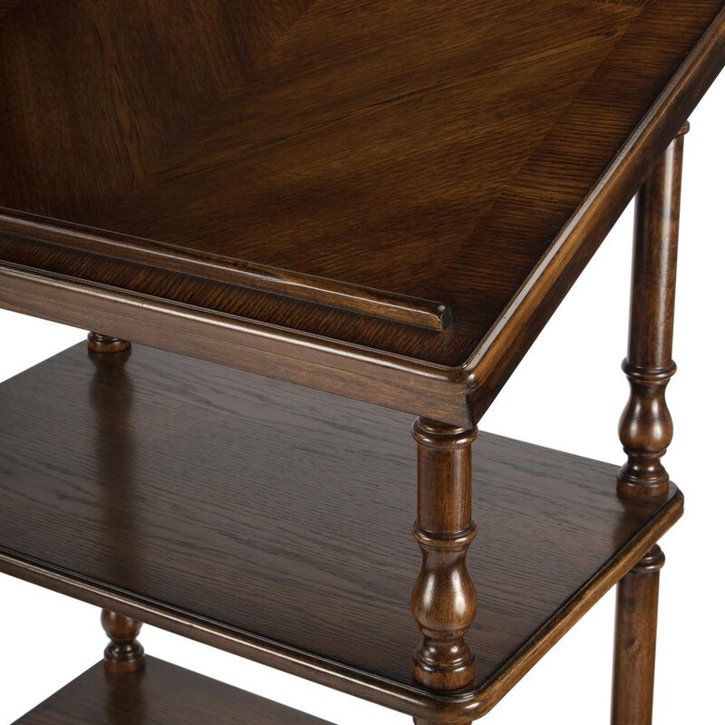 Butler Specialty Alden 4-Tier Library Stand, Medium Brown image number 7
