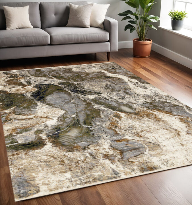 HomeRoots Abstract Area Rug
