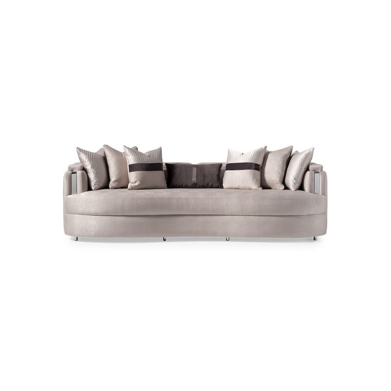 Michael Amini Carmela Mansion Sofa - Zinc/Silver